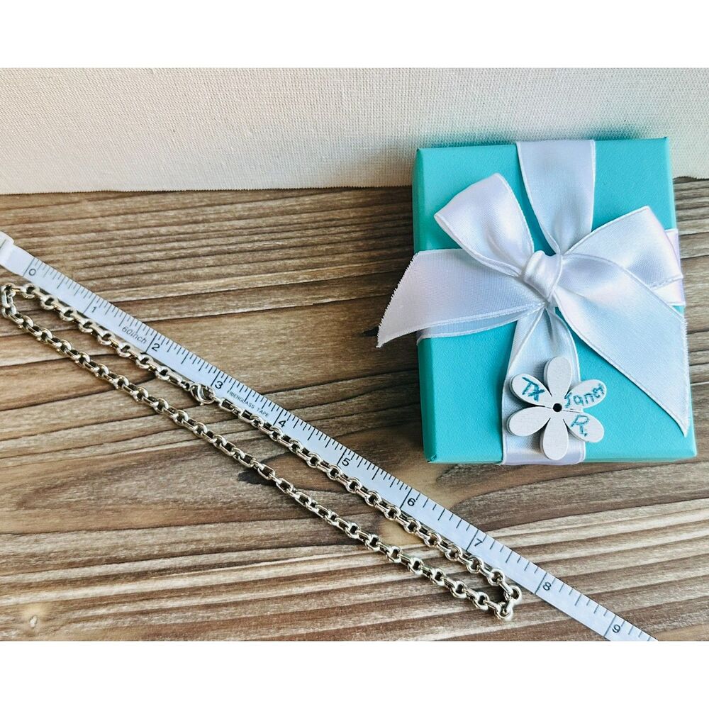 Rare and Retired Tiffany & Co Donut Link Necklace Chain 16” - Picture 6 of 8